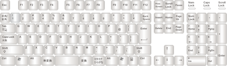 日本語 (JIS) キーボードのキー配列画像