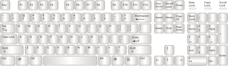 英語 (ANSI) キーボードのキー配列画像
