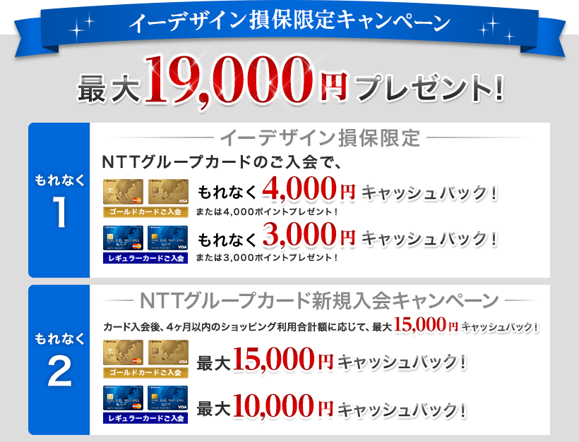 NTTグループカード入会キャンペーン（イーデザイン損保限定）