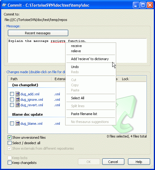 The Commit Dialog Spellchecker