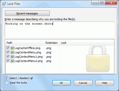 The Locking Dialog